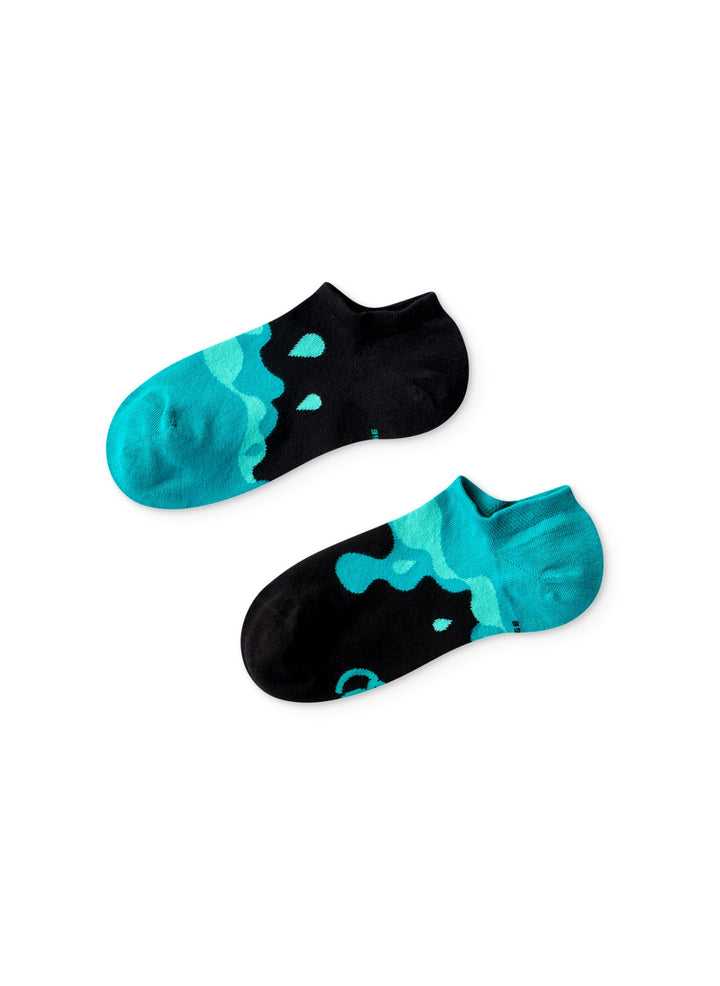 Socquettes invisibles Gouttes turquoises - Dedoles