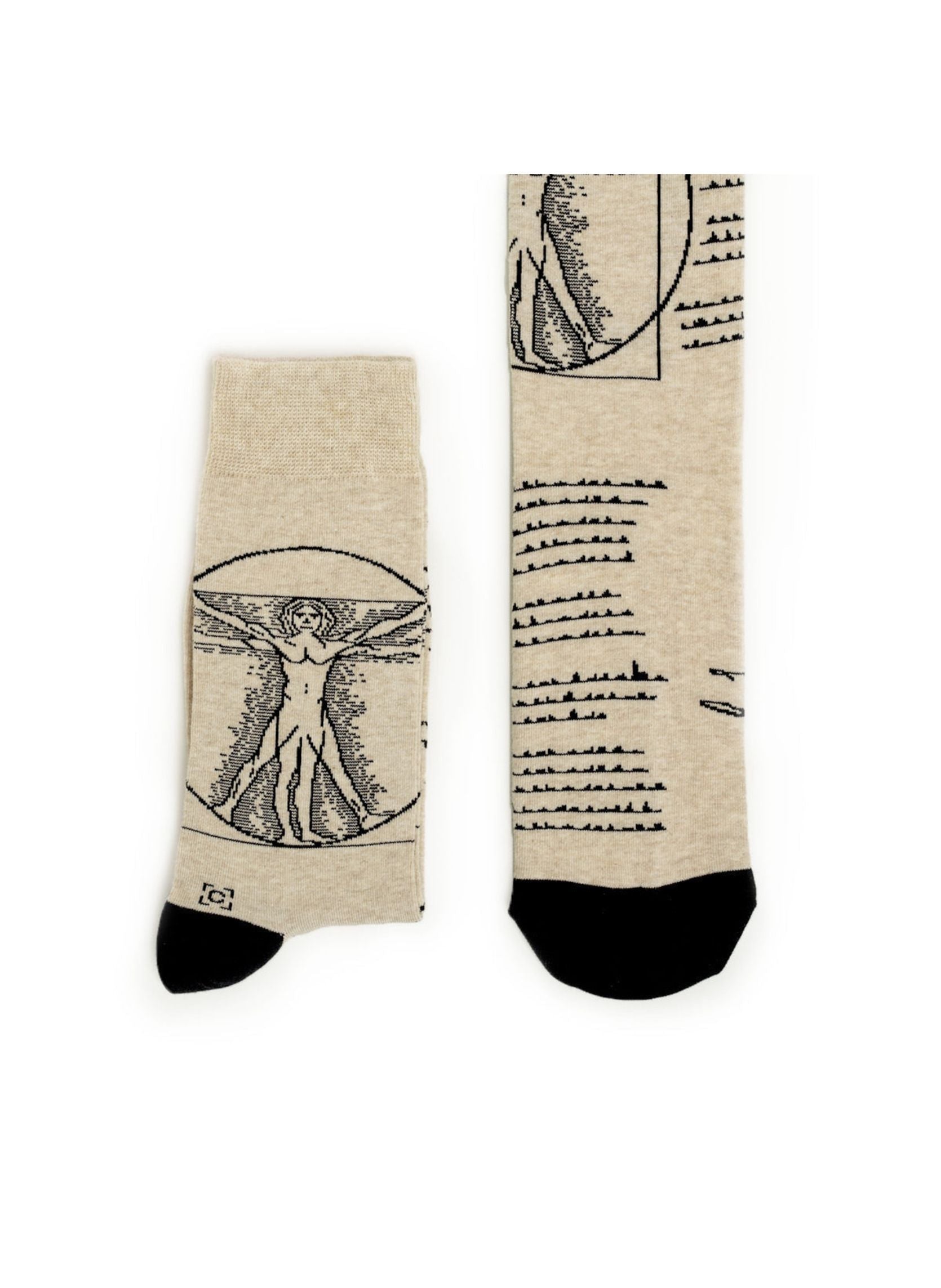 Chaussettes L’Homme de Vitruve, Léonard de Vinci