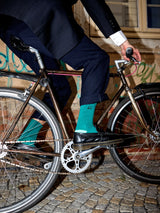 Chaussettes Côtelées Cyclisme Vert