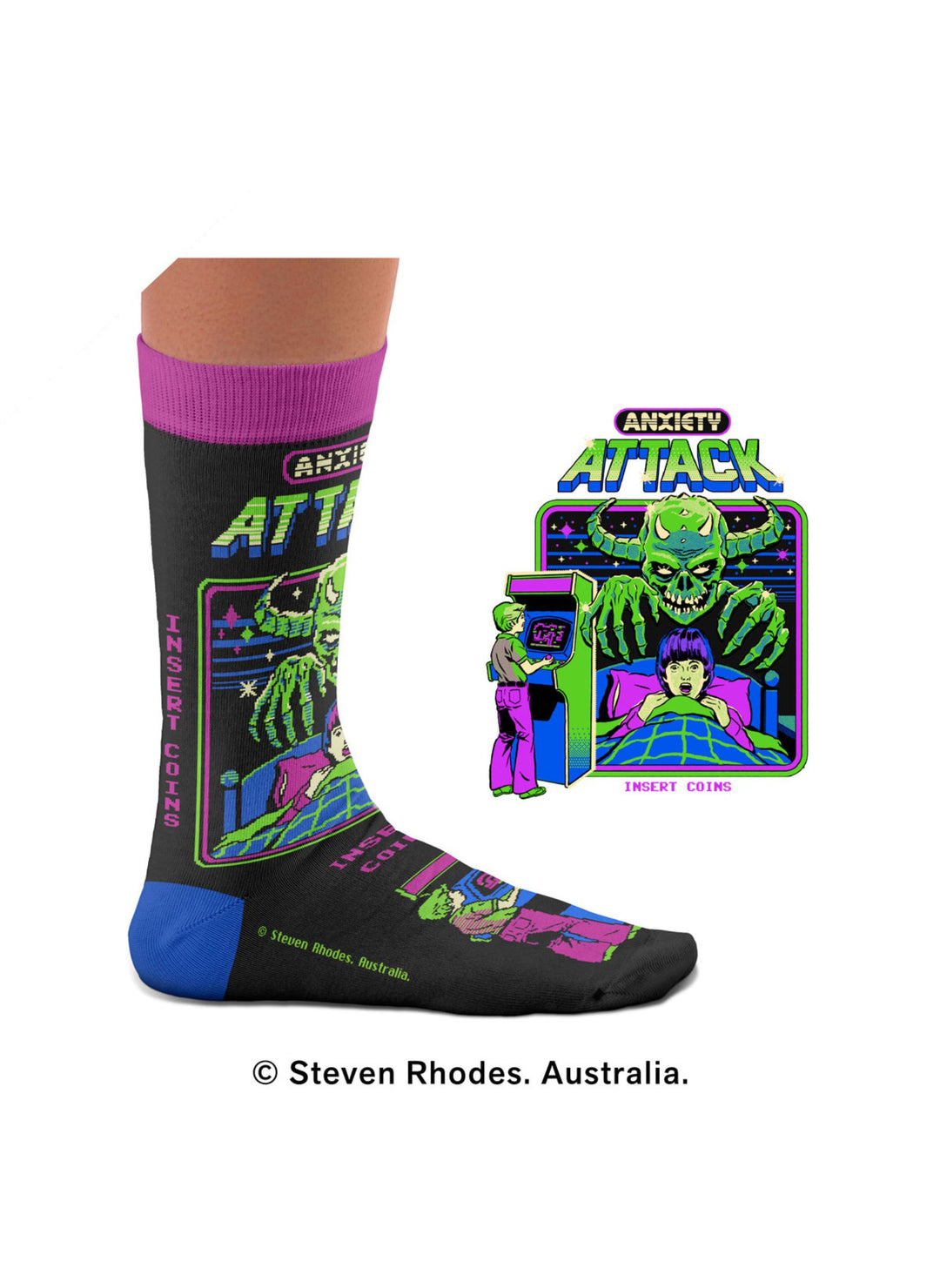 Chaussettes Anxiety Attack, Steven Rhodes