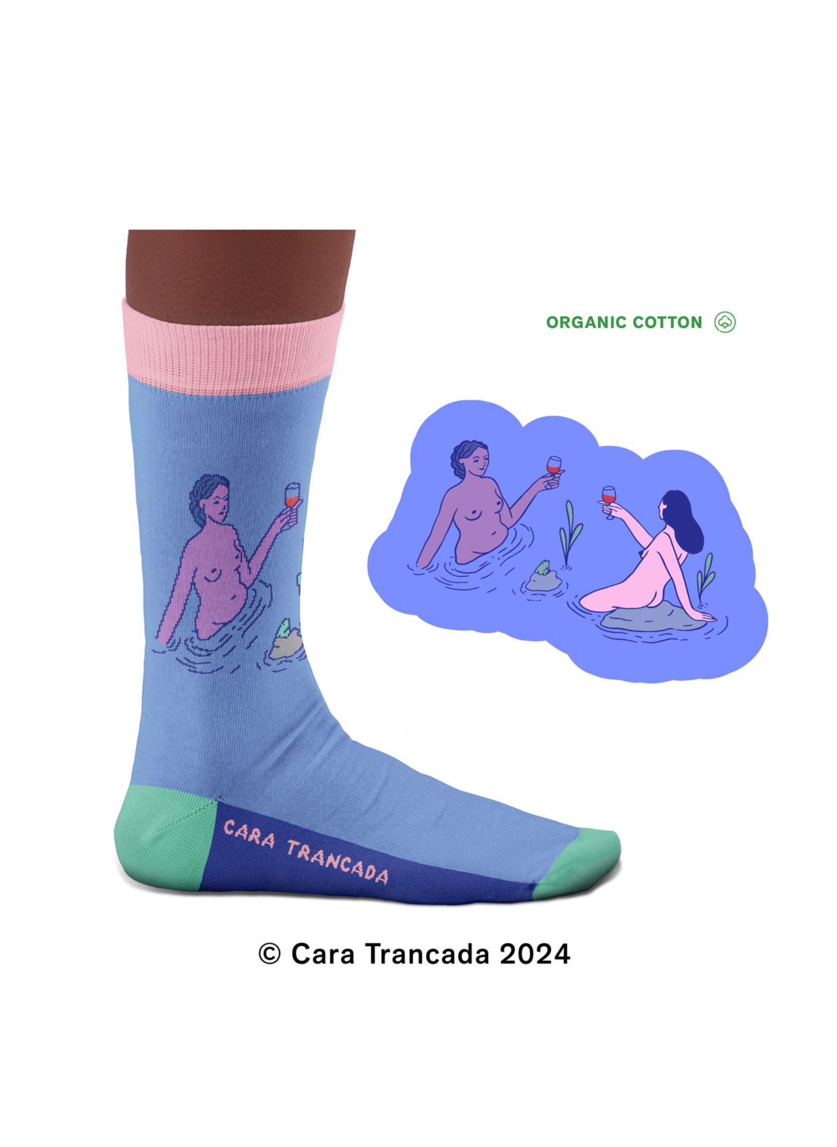 Chaussettes Coton Bio Conversations, Cara Trancada