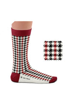 Chaussettes Pied de Poule Bordeaux (Tissus Porsche)