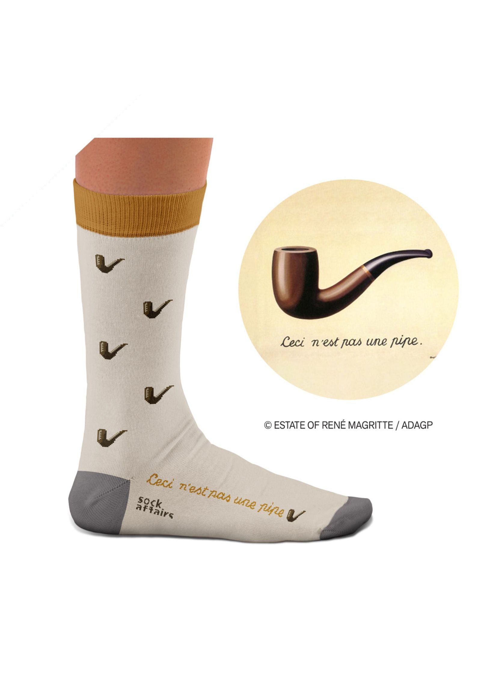 Chaussettes Ceci n'est pas une pipe, Magritte