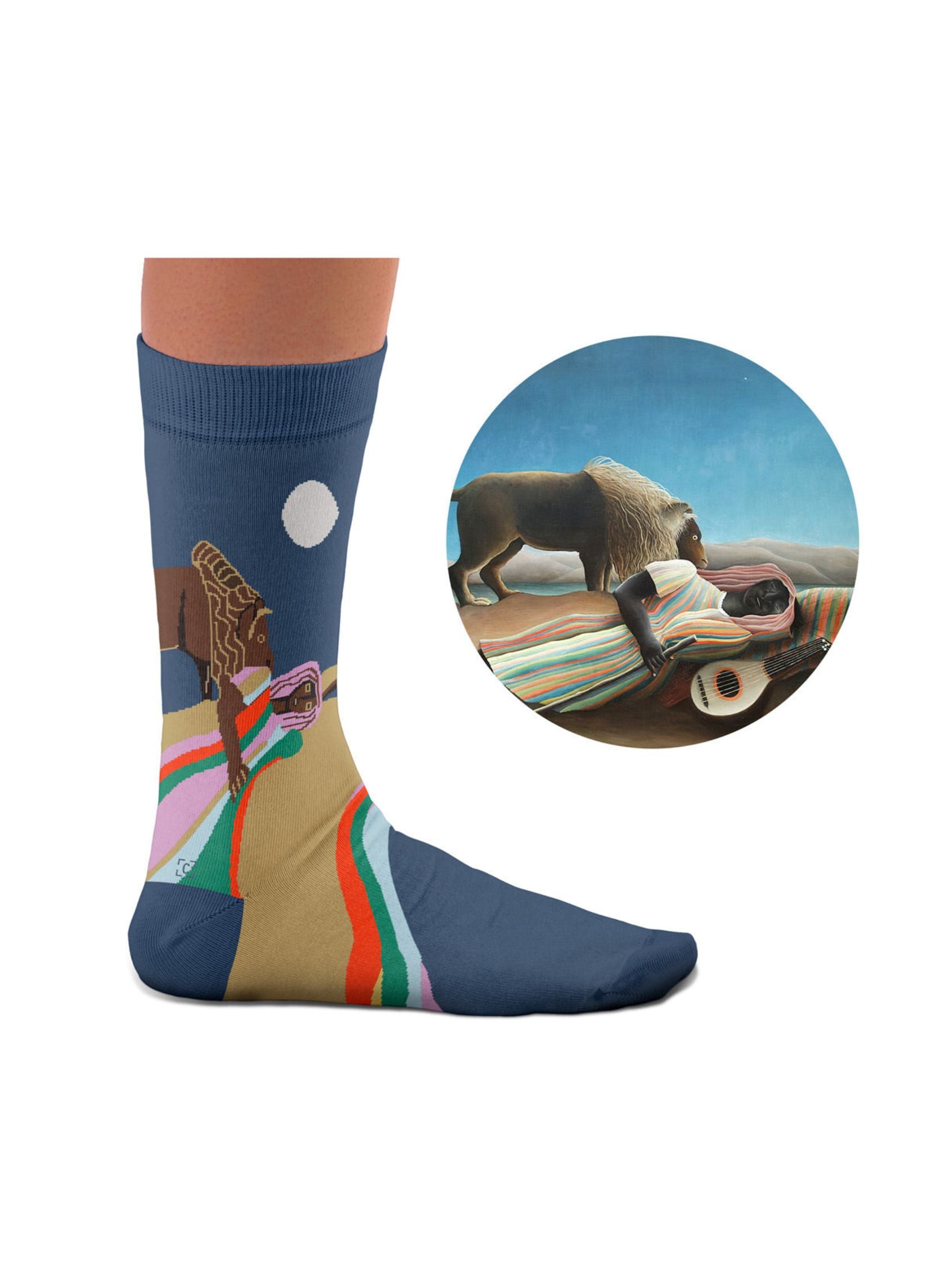 Chaussettes La Bohémienne Endormie, Henri Rousseau