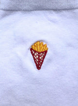 Chaussettes Brodées Moules-Frites LBC