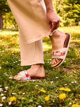 Sandales en Liège Jardin de Coquelicots