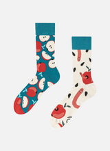Chaussettes Pommes Rouges et Vers