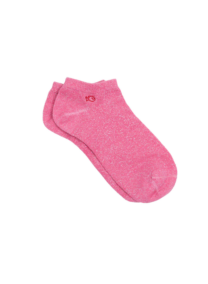 Socquettes à Paillettes Unies - Rose - BILLYBELT