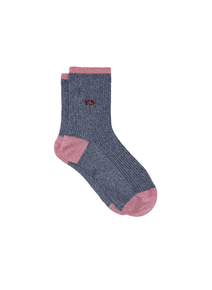 Chaussettes à Paillettes Vintage - Bleu Gris - BILLYBELT