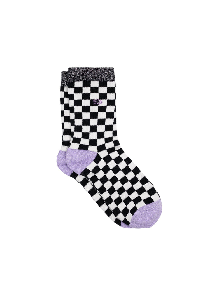 Chaussettes à Carreaux - Blanc & Noir - BILLYBELT