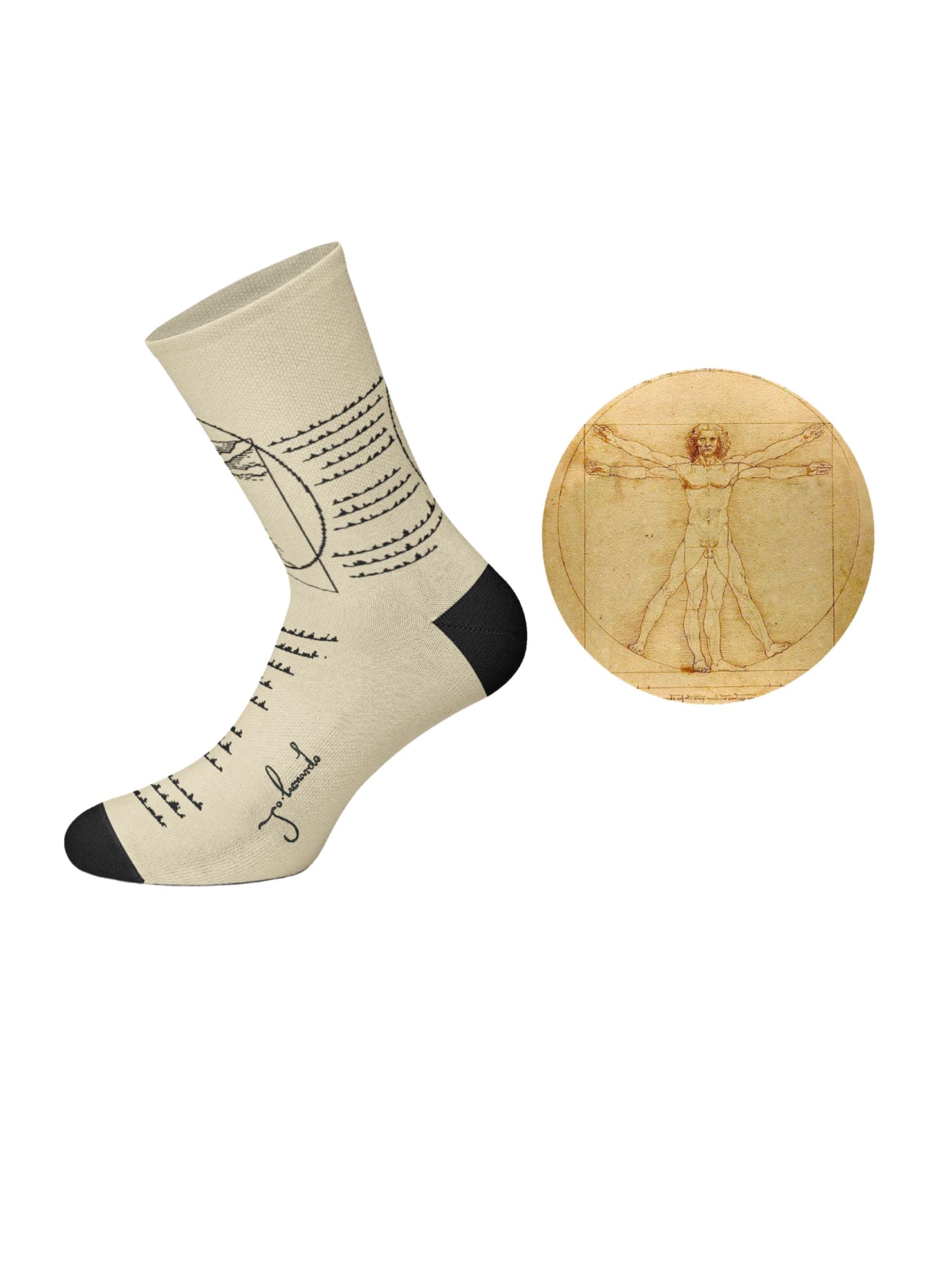 Chaussettes L’Homme de Vitruve, Léonard de Vinci