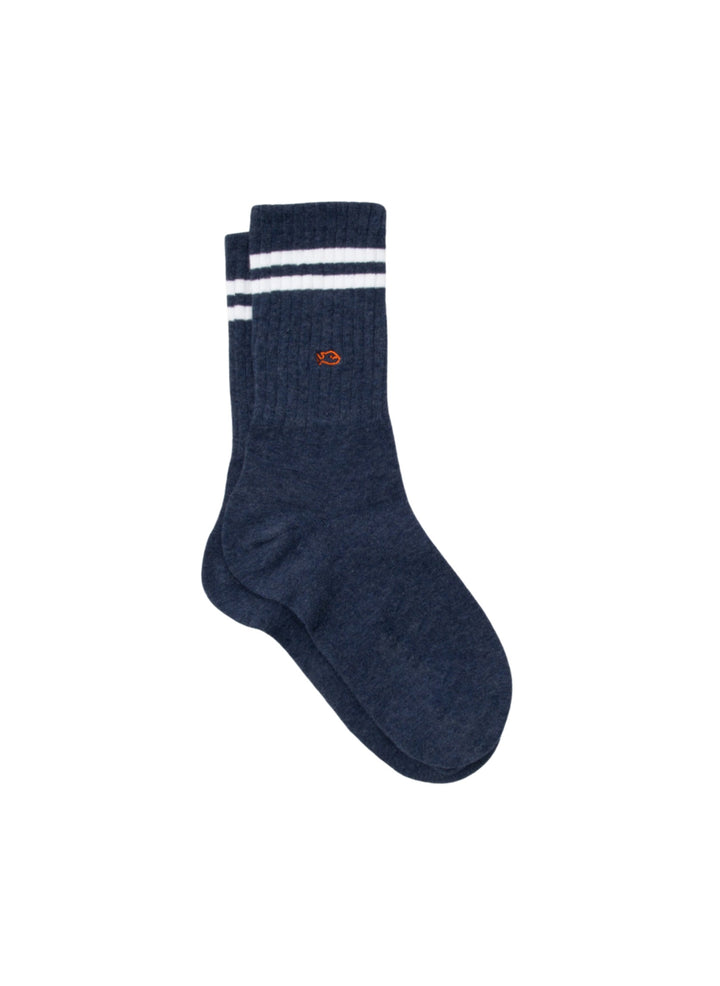 Chaussettes Rétro - Bleu & Rayé Blanc - BILLYBELT