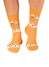 Coffret de 4 Paires de Chaussettes en Laine Mérinos Cadeaux de Noël