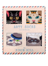 Coffret de 4 Paires de Chaussettes Arty Chats