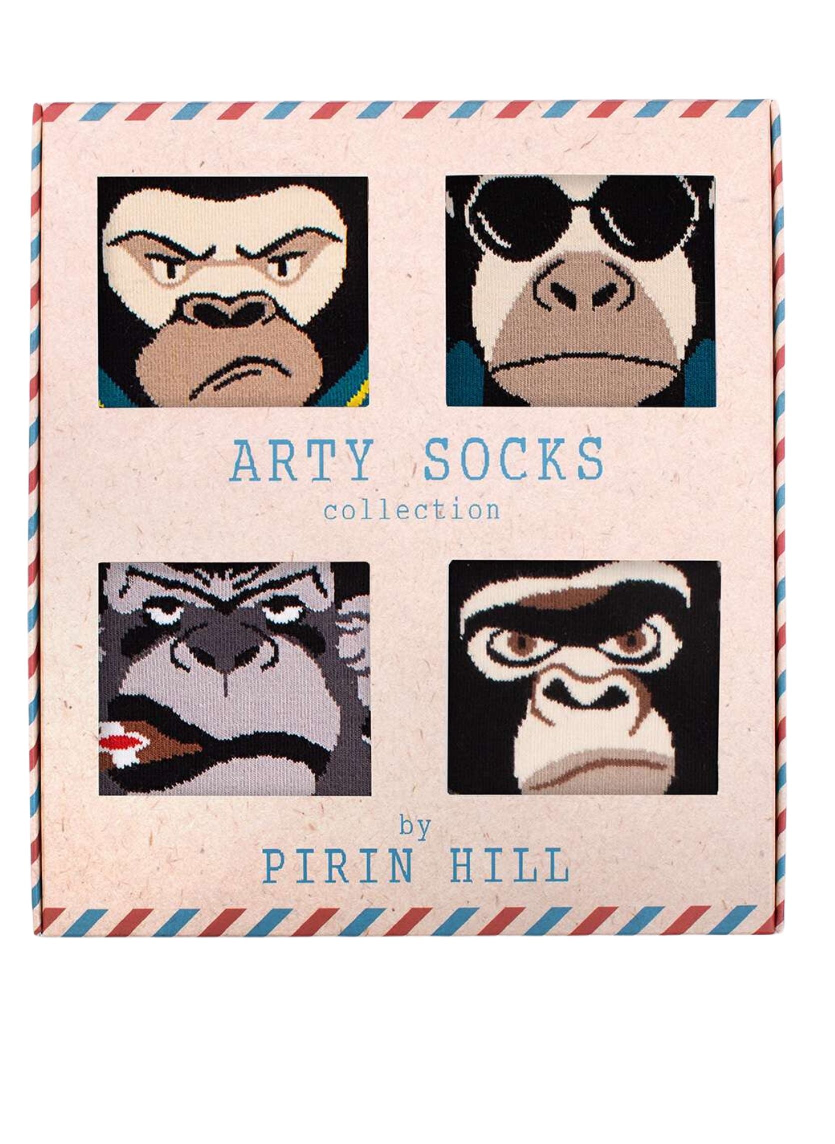 Coffret de 4 Paires de Chaussettes Arty Singes