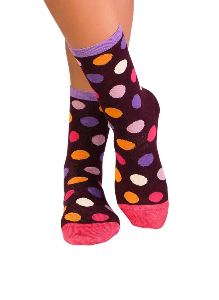 Chaussettes en Bambou à Pois - Bordeaux - Pirin Hill