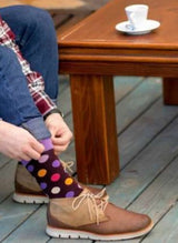 Chaussettes en Bambou à Pois - Bordeaux
