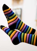 Boite de 3 Paires de Chaussettes Fines en Bambou Arc-en-Ciel