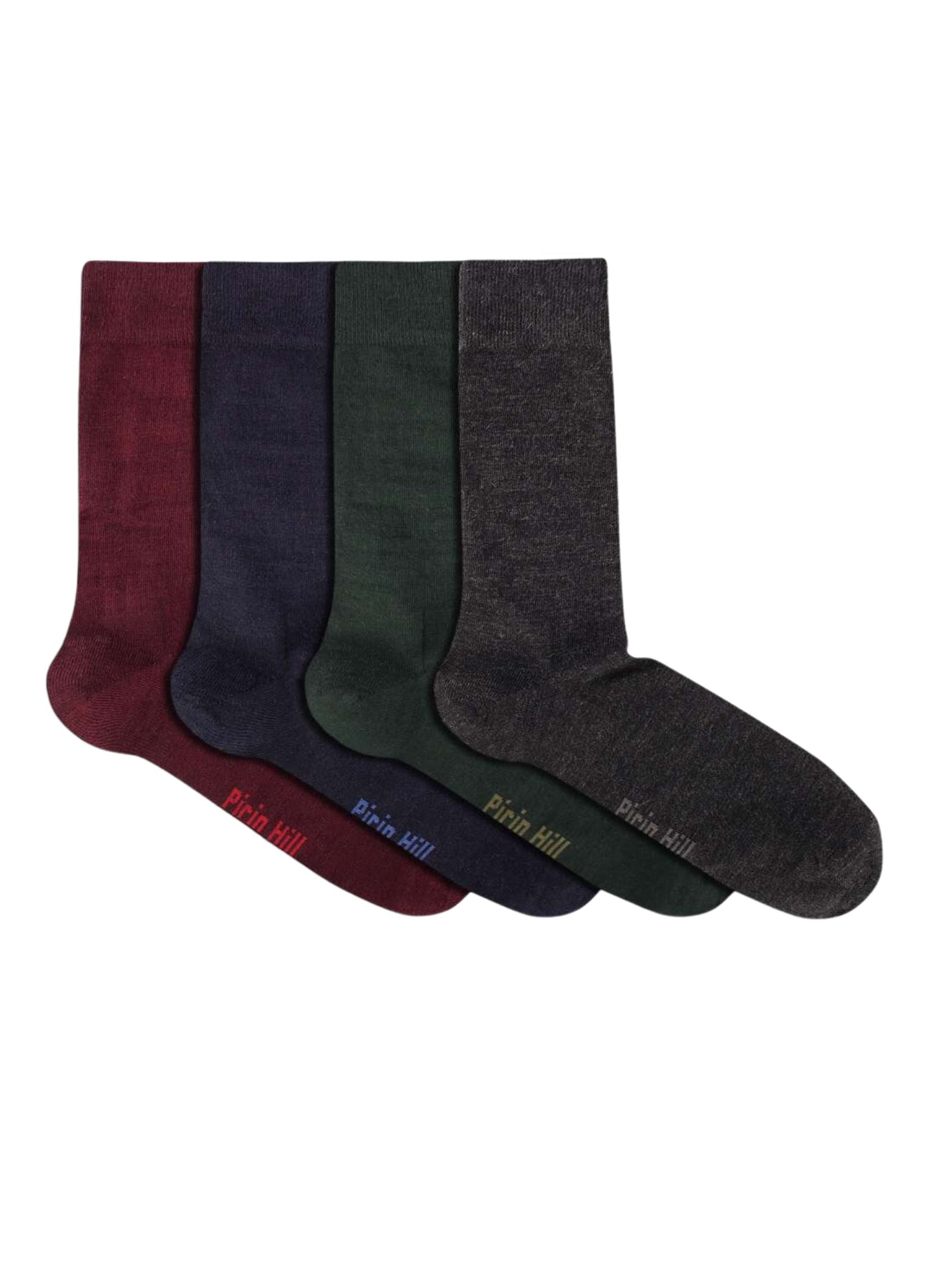 Coffret de 4 Paires de Chaussettes Laine & Coton