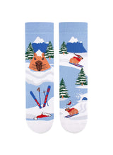 Chaussettes Arty Georges le Capybara au Ski