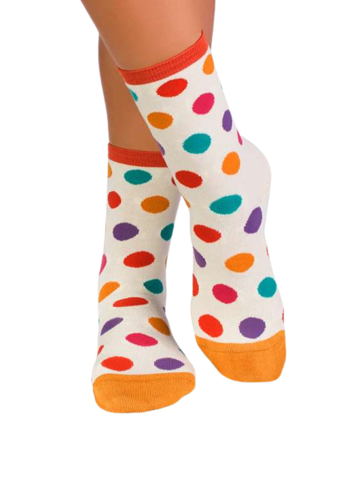 Chaussettes en Bambou à Pois - Écru - Pirin Hill