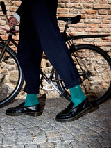 Chaussettes Côtelées Cyclisme Vert