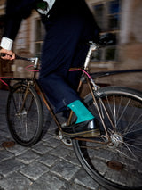 Chaussettes Côtelées Cyclisme Vert