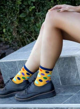 Chaussettes en Bambou à Pois - Jaune