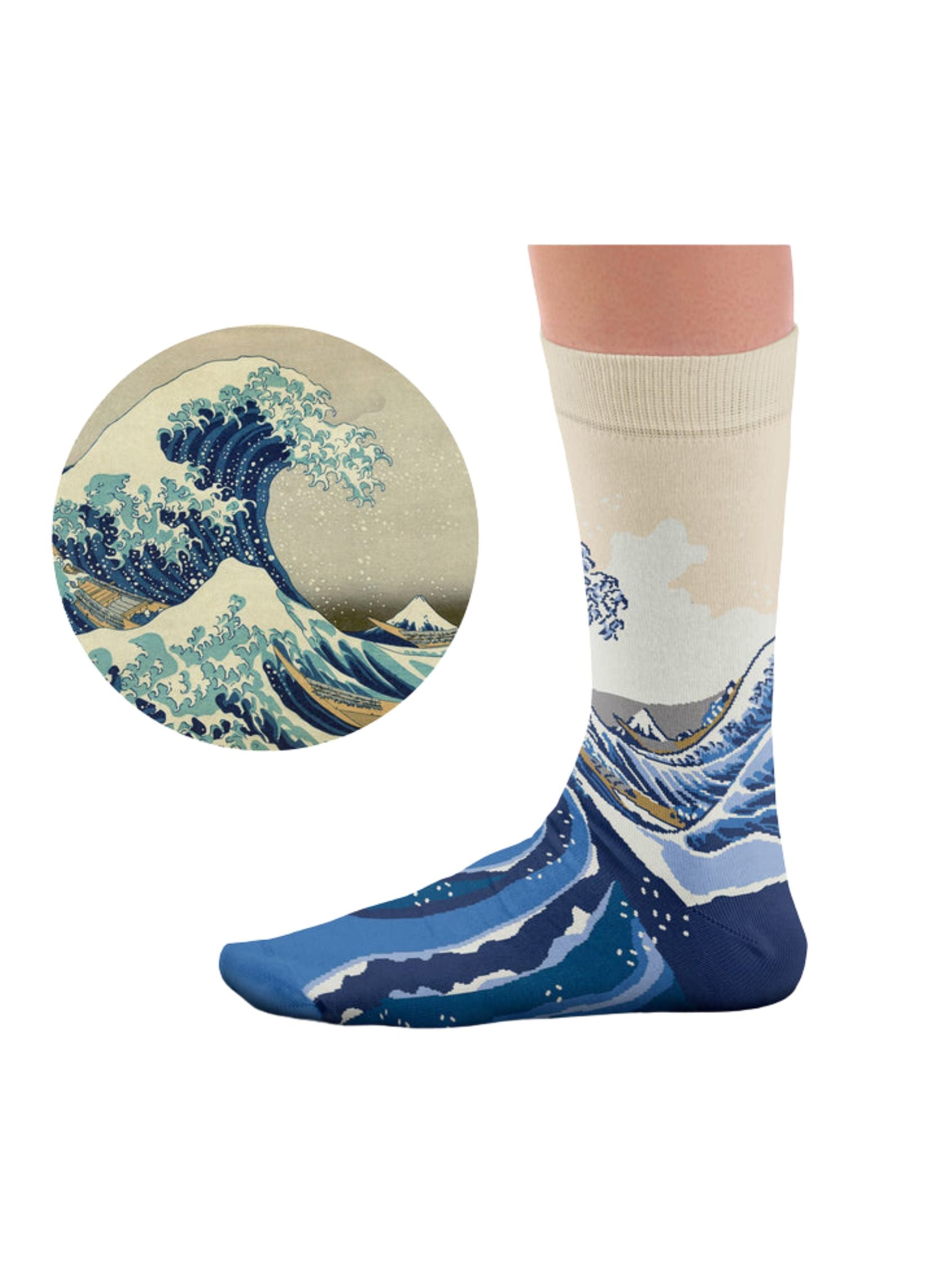 Chaussettes La Grande Vague, Hokusai (Redessinées)