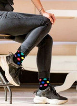 Chaussettes en Bambou à Pois - Noir