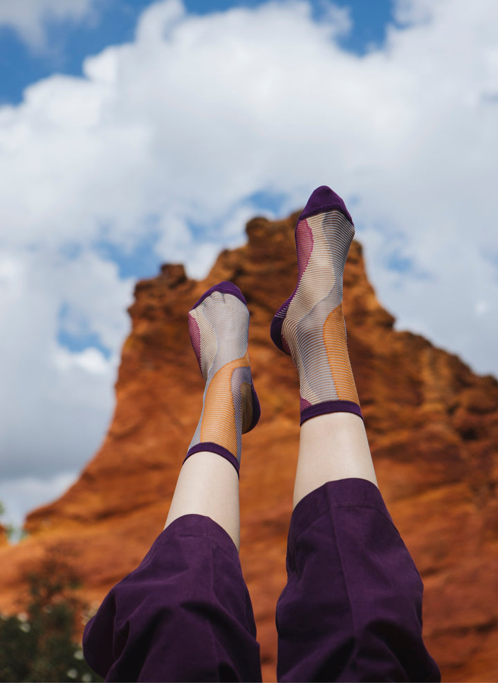 Chaussettes Transparentes Antelope Canyon Fuchsia - Atelier St Eustache