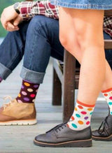 Chaussettes en Bambou à Pois - Écru