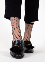 Chaussettes Transparentes à Pois Crescent Dunes Black