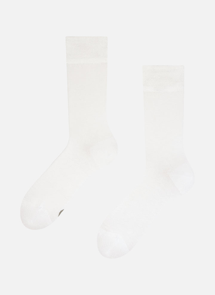 Chaussettes Bambou Unies Blanches