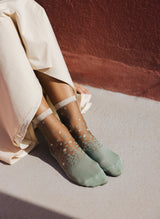 Chaussettes Transparentes à Pois NakaMeguro Champagne - Photo 3