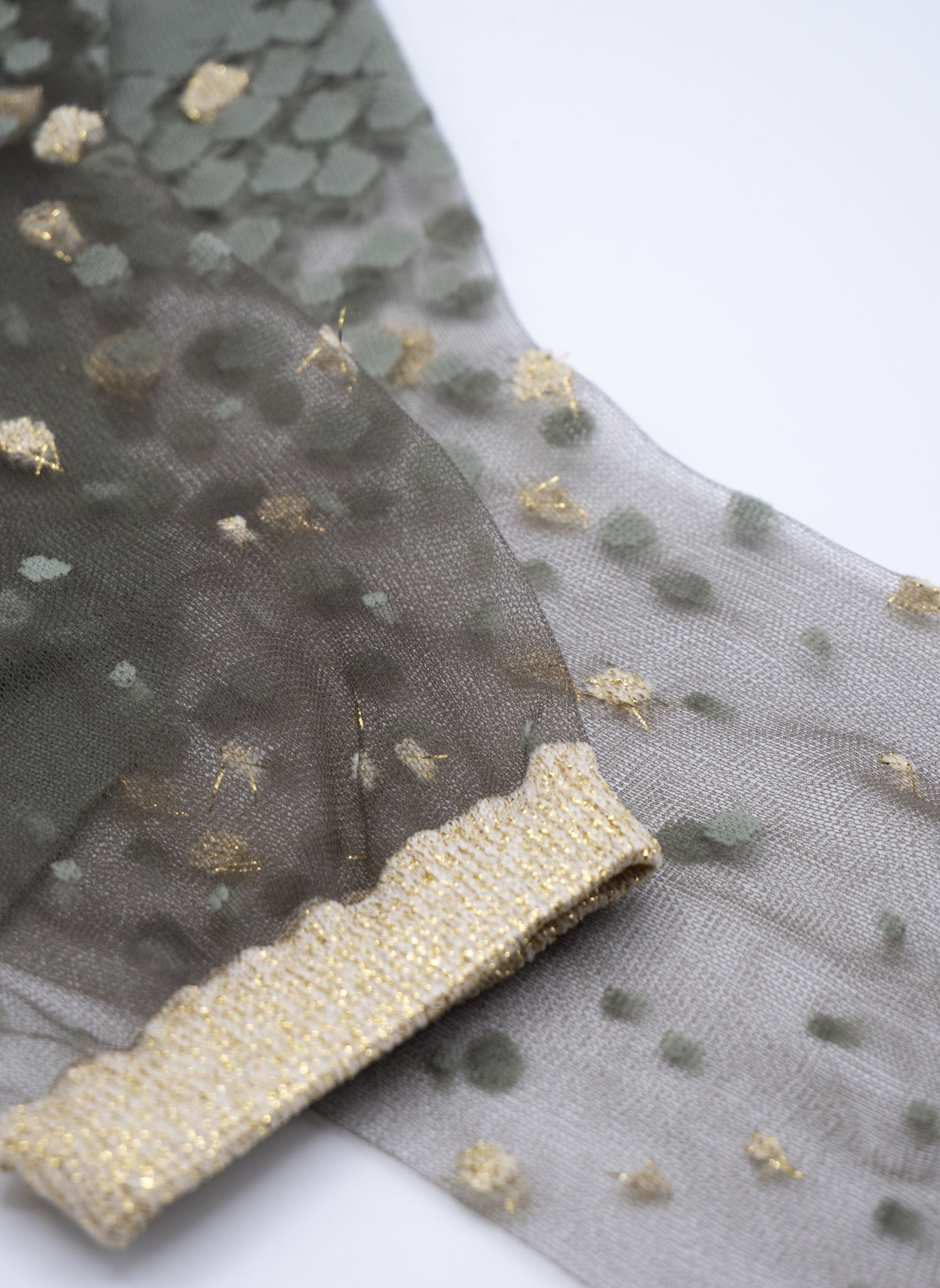 Chaussettes Transparentes à Pois NakaMeguro Champagne - Photo 6