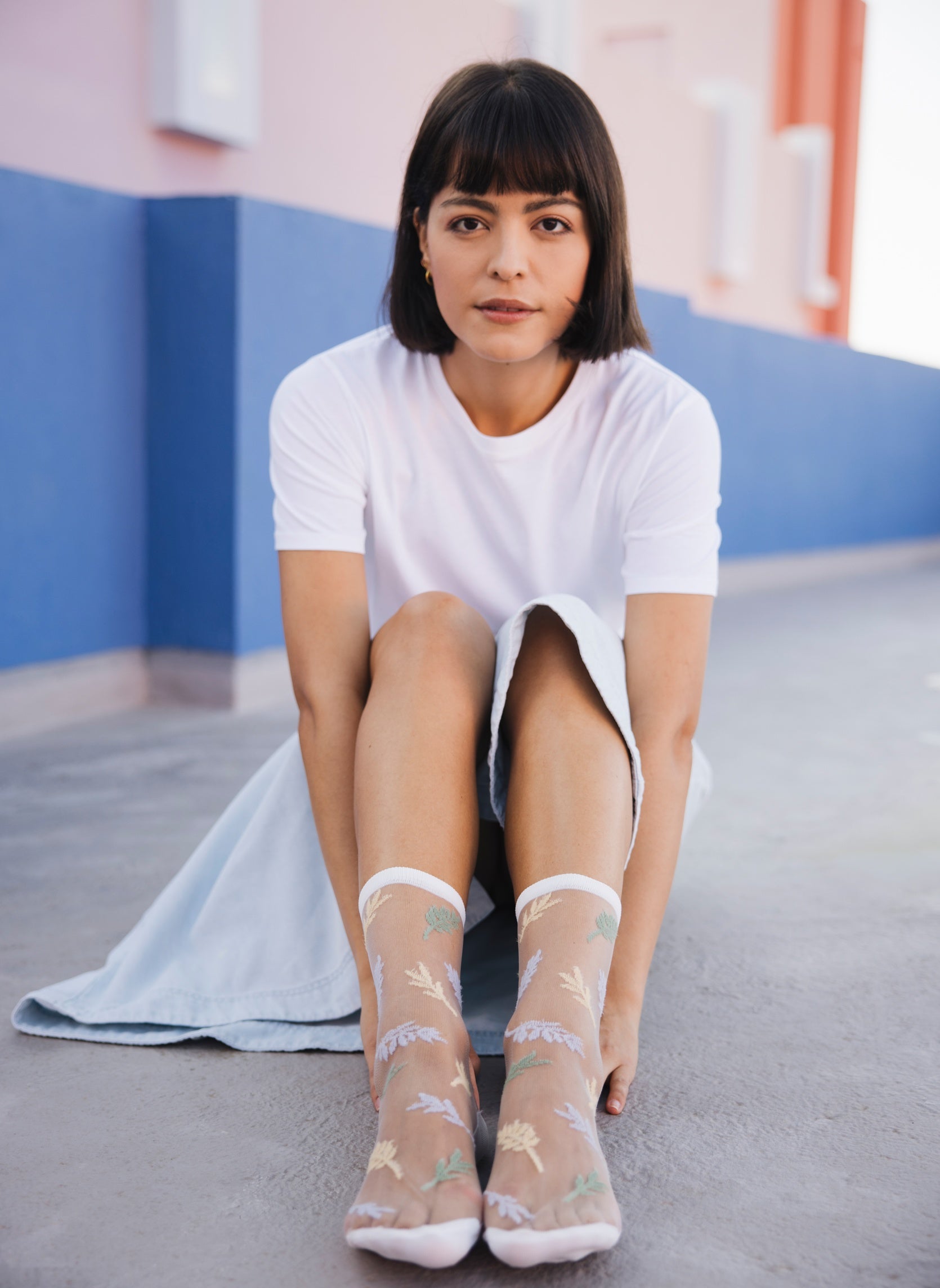 Chaussettes Transparentes Les Alpes Pastel - Photo 3