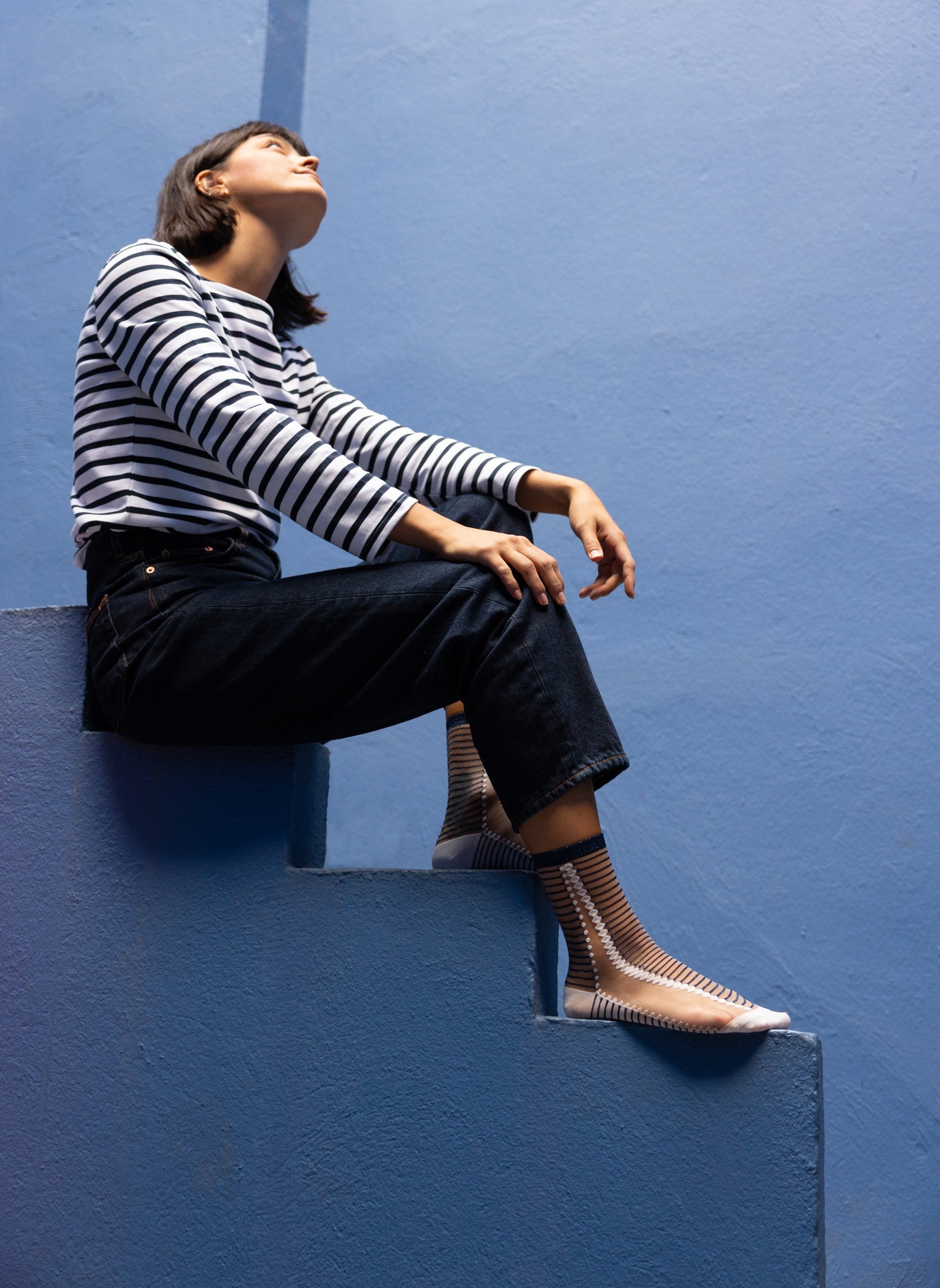 Chaussettes Transparentes Boavista Blue - Photo 4