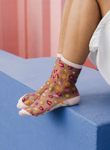 Chaussettes à Paillettes Léopard Horseshoe Bend Pink - Photo 1