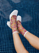 Chaussettes à Paillettes Léopard Horseshoe Bend Pink - Photo 3