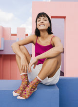 Chaussettes à Paillettes Léopard Horseshoe Bend Pink - Photo 4