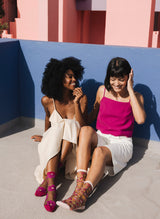 Chaussettes à Paillettes Léopard Horseshoe Bend Pink - Photo 7