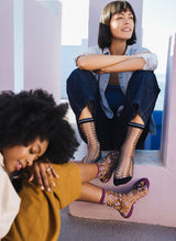 Chaussettes Transparentes Vetrata Bleue - Photo 5