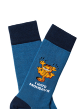Chaussettes Garfield, Je Déteste Les Lundis - Bleu
