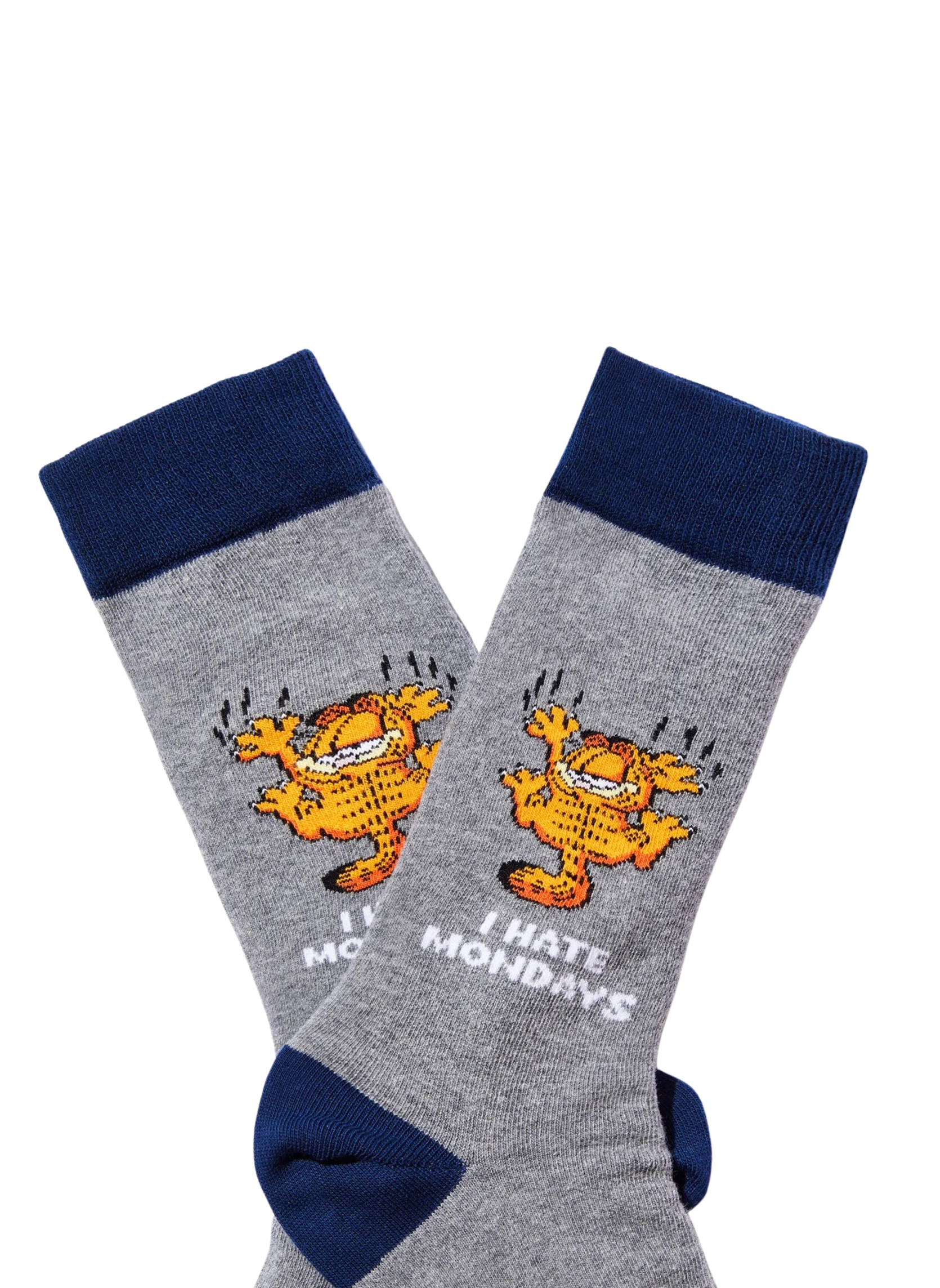 Chaussettes Garfield, Je Déteste Les Lundis - gris