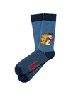 Chaussettes Garfield et Odie bleues à plat - coton biologique BeSocks