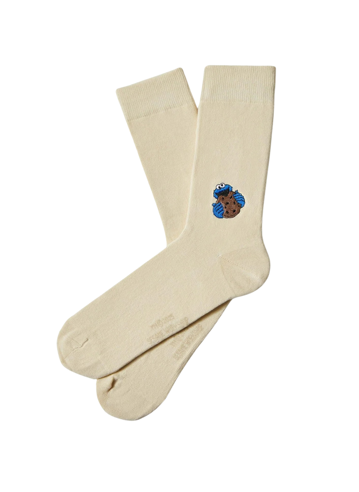 Chaussettes Brodées Sesame Street, Macaron le Glouton - Besocks