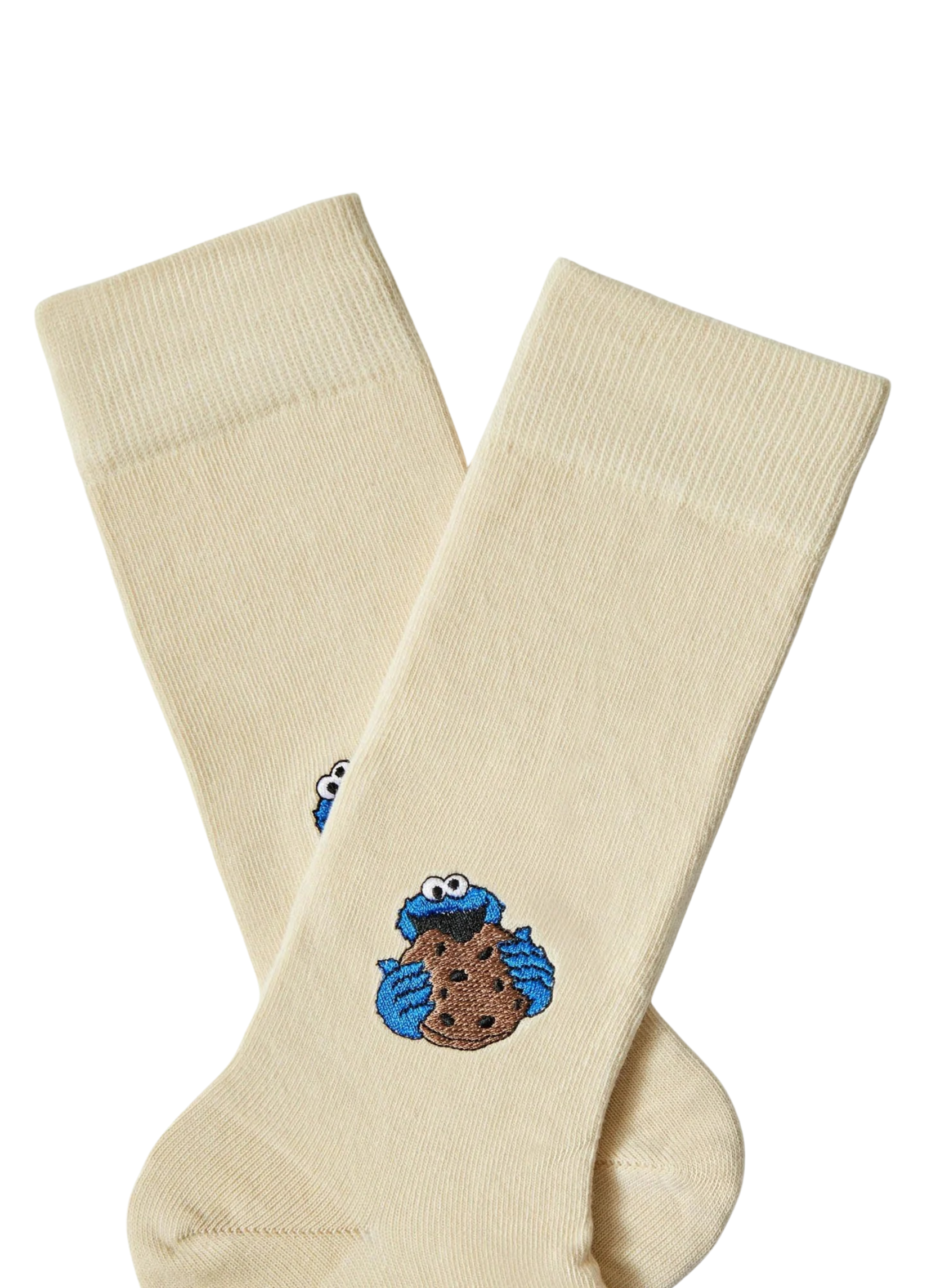 Chaussettes Brodées Sesame Street, Macaron le Glouton