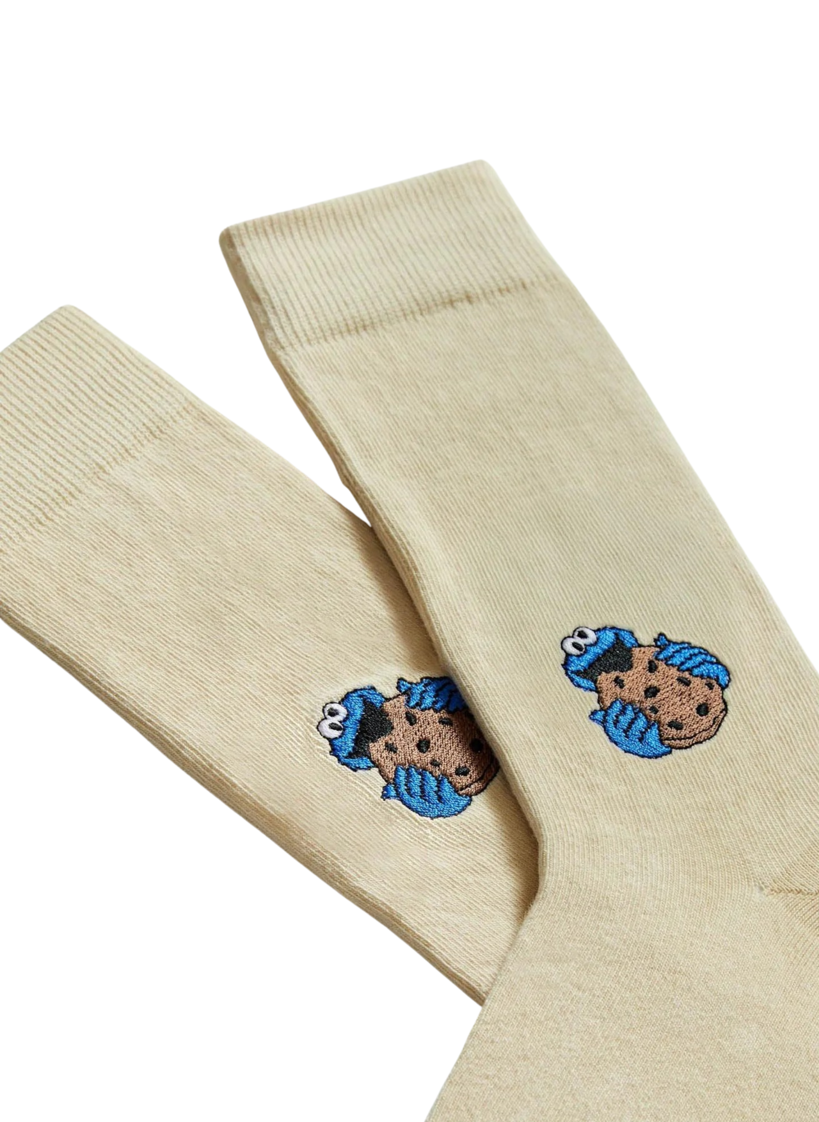 Chaussettes Brodées Sesame Street, Macaron le Glouton