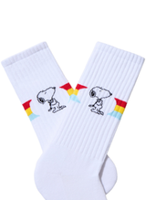 Chaussettes sport Snoopy Arc-en-Ciel détail motif arc-en-ciel
